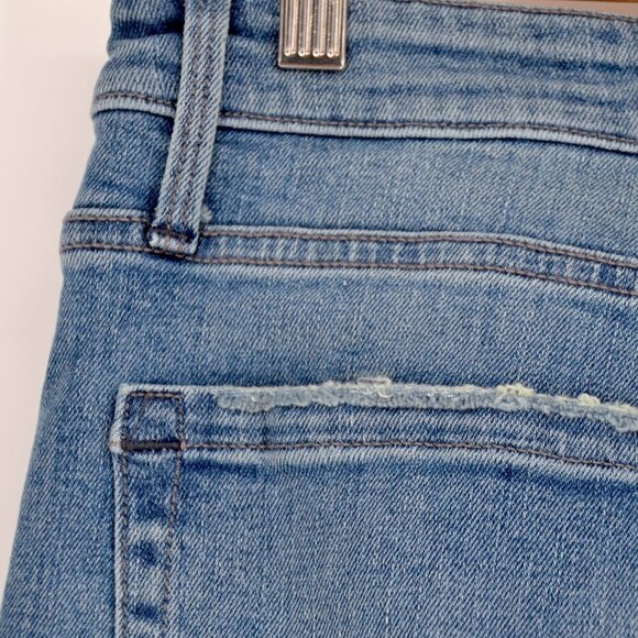 Morrison Sexy Boyfriend Embellished Rhinestone Rolled Cuff Jeans Blue Size 30 - Picture 4 of 6